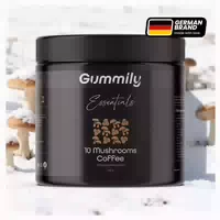 Gummily 10 Pilzkaffee Vitalpilz Pulver Maitake, Shiitake, Hericium, Reishi, Cordyceps, Chaga 250 G