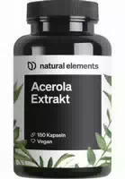 Natural Elements Acerola Extrakt Vitamin C – 180 stk – 660mg Acerola Extrakt & 165 mg Vit C Kapsel