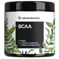 Natural Elements Bcaa – Essenzielle Aminosäuren Leucin, Isoleucin & Valin 2:1:1 Verhältnis – 360 Stk