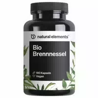 Natural Elements Bio Brennnessel – 180 Kapseln – 10:1 Brennnesselblattextrakt – Hochdosiert