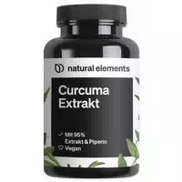 Natural Elements Curcuma 95% Extrakt – Curcumingehalt Pro Kapsel = 10 000mg Kurkuma – 90 Kapseln
