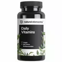 Natural Elements Daily Vitamins – 120 Kapseln – Alle Wertvollen Vitamine A K – Perfekt Für Sportler