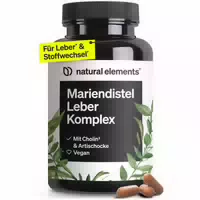 Natural Elements Mariendistel Leber Komplex 120 Kapseln Cholin, Artischockextrakt, Curcuma, Zink