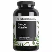 Natural Elements Sango Meereskoralle – 180 Kapseln – 660 mg Calcium – 330 mg Magnesium