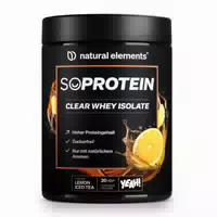 Natural Elements Soprotein Clear Whey Isolate 600g – Lemon Iced Tea Geschmack 25g Protein Portion