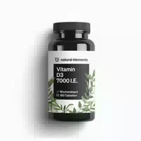 Vitamin D3 7000 I E – 180 Tabletten – Das Sonnenvitamin Als Wochendepot – Hochdosiert, Ohne Unnötige Zusätze – In Deutschland Produziert & Laborgeprüft 180 St