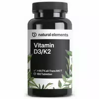 Vitamin D3 K2 Depot – 180 Tabletten – Premium Qualität: K2vital von Kappa – 99,7 % All Trans K2 Mk7 5000 Ie Vitamin D3 – Hochdosiert, ohne Zusätze – in Deutschland Produziert & Laborgeprüft 180 st