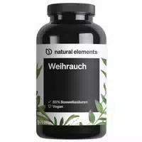 Natural Elements Weihrauch Kapseln – 1176mg Extrakt aus Indien – 85% Boswelliasäuren – 180 Kapseln