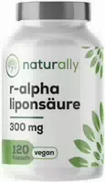 Naturally R Alpha Liponsäure | 300 mg Hochdosiert, Hoch Bioverfügbar, Vegan