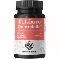 Nature Love Folsäure Quatrefolic – 180 Tabletten – 400 Μg Pro Tablette