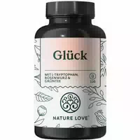 Nature Love Glück Rhodiola Rosea Extrakt, L Tryptophan, Rosenwurz Und Grünteeextrakt – 120 Kapseln