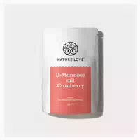 Nature Love D Mannose Pulver Cranberry 250g Pulver 100 Tage Reichweite mit Dosierlöffel