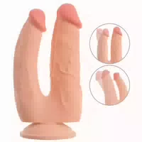 Doppeldildo mit Saugfuß