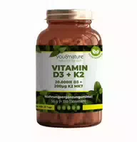 You&nature Vitamin D3 K2 Mk7 20 000 Ie 200 Μg 180 Tabletten