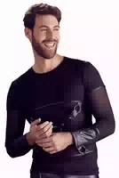 Shirt Mit Abknöpfbarem Brustharness