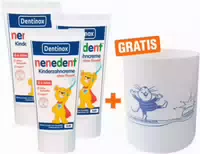 Nenedent Kinderzahncreme ohne Fluorid 0 6 Jahre 3 X 50 ml Gratis Zahnputzbecher 1 Stück