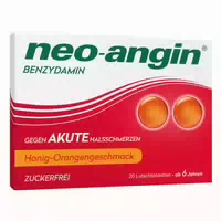 Neo Angin Benzydamin gegen Akute Halsschmerzen Honig Orange