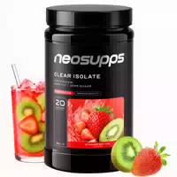 Neosupps Clear Whey Isolat Protein Pulver Strawberry Kiwi, 500g, Zuckerfrei, Abnehmen, Muskelaufbau