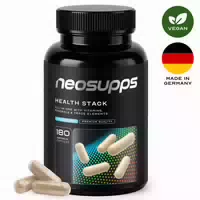 Neosupps Health Stack Vitamin Kapseln All in One, Multivitamin mit Zink, Magnesium, Q10, 180 st