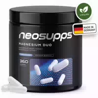 Neosupps Magnesium Komplex, Bisglycinat Citrat, 360 Kapseln, Vegan, 6 Monate Vorrat