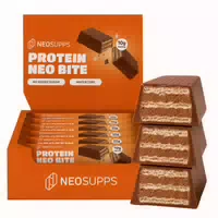 Neosupps Neobite Proteinriegel Schoko, 12 X 38g, Proteinsnack, Eiweißriegel zum Muskelaufbau