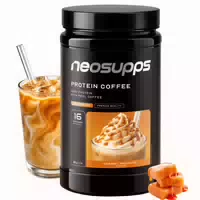 Neosupps Protein Coffee Caramel Machiatto, 500g, Proteinpulver mit Kaffee