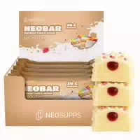 Neosupps Protein Riegel Birthday Cake, Proteinriegel mit 20g Eiweiß, Wenig Zucker & Fett