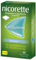 Nicorette Kaugummi 4 mg Whitemint 30 Kaugummis