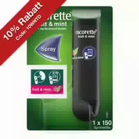 Nicorette Fruit & Mint Spray mit Nikotin, Verbindung mit Tracking App Mögl