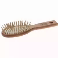 Nippes Solingen Kleine, Ovale Pneumatik Haarbürste, Holzstifte, Buche