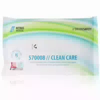 Nitras Clean Care 8 Weiche Einmal Waschhandschuhe mit Aloe Vera & Kamille