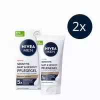 Nivea Men Sensitive Bart & Gesichtspflege Gel 2x 50ml