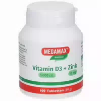 Megamax Vitamin D3 1000ie Zink 10mg 100 st Tabletten