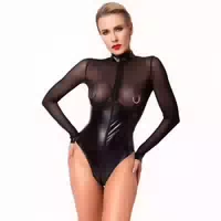 Noir Handmade F321 Edge Wetlook Body Mit Ringen Plus Size