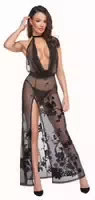 Kleid „libido“ Aus Stretchnetz Mit Samtflockprint