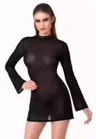 Minikleid in Glitzer Transparenz