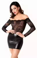 Minikleid „orgia Exclusive“ im Stilvollen Material Mix