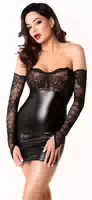 Minikleid „orgia“ Inklusive Spitzen Armstulpen