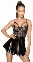Minikleid „rebellious Exclusive“ aus Weichem Netz und Lack