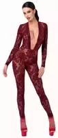 Overall „kink Royal“ mit Samtflockprint Ornamenten