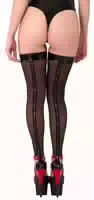 Overknees mit Glitzerstein Naht