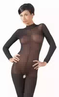 Catsuit Mit Spitzenkragen