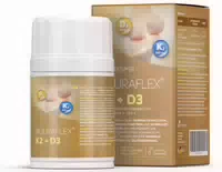 Acuraflex D3 K2 Nahrungsergänzungsmittel mit Vitamin D3 2000i E und K2 100mcg Mk 7