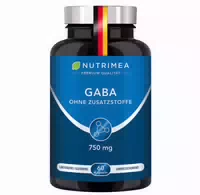 Nutrimea Gaba Pur 750mg | Reine Pulver Kapseln Hochdosiert | ohne Zusätze & Vegan