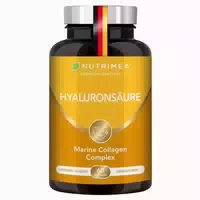Nutrimea Hyaluronsäure Kapseln Hochdosiert Marines Kollagen mit Vitamin C Vitamin A N 60 st