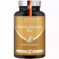 Nutrimea Teufelskralle Kapseln Bio | Reine Afrikanische Teufelskrallenwurzel ohne Zusätze