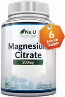 Nu U Nutrition Magnesiumcitrat 200mg 180 st