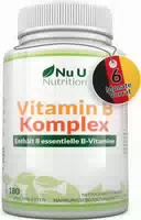 Nu U Nutrition Vitamin B Komplex Hochdosiert 180 st