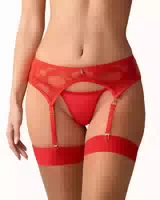 Strapsgürtel „aliosa“ aus Roter Floral Spitze