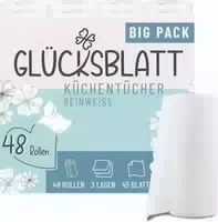Glücksblatt Küchentücher Reinweiss Big Pack